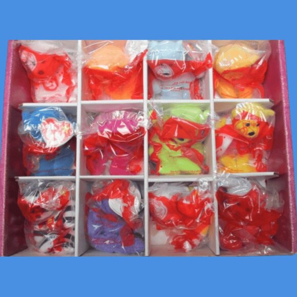 McDonalds Happy Meal 25th Anniversary Teenie Beanie Bears Complete Set of 12 - Picture 2 of 3